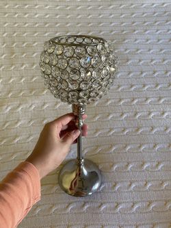 Acrylic Crystal Goblet Candle Holder