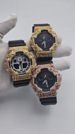 MOISSANITE CHROME HEART G SHOCK 925 SILVER