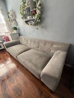87” grey sofa