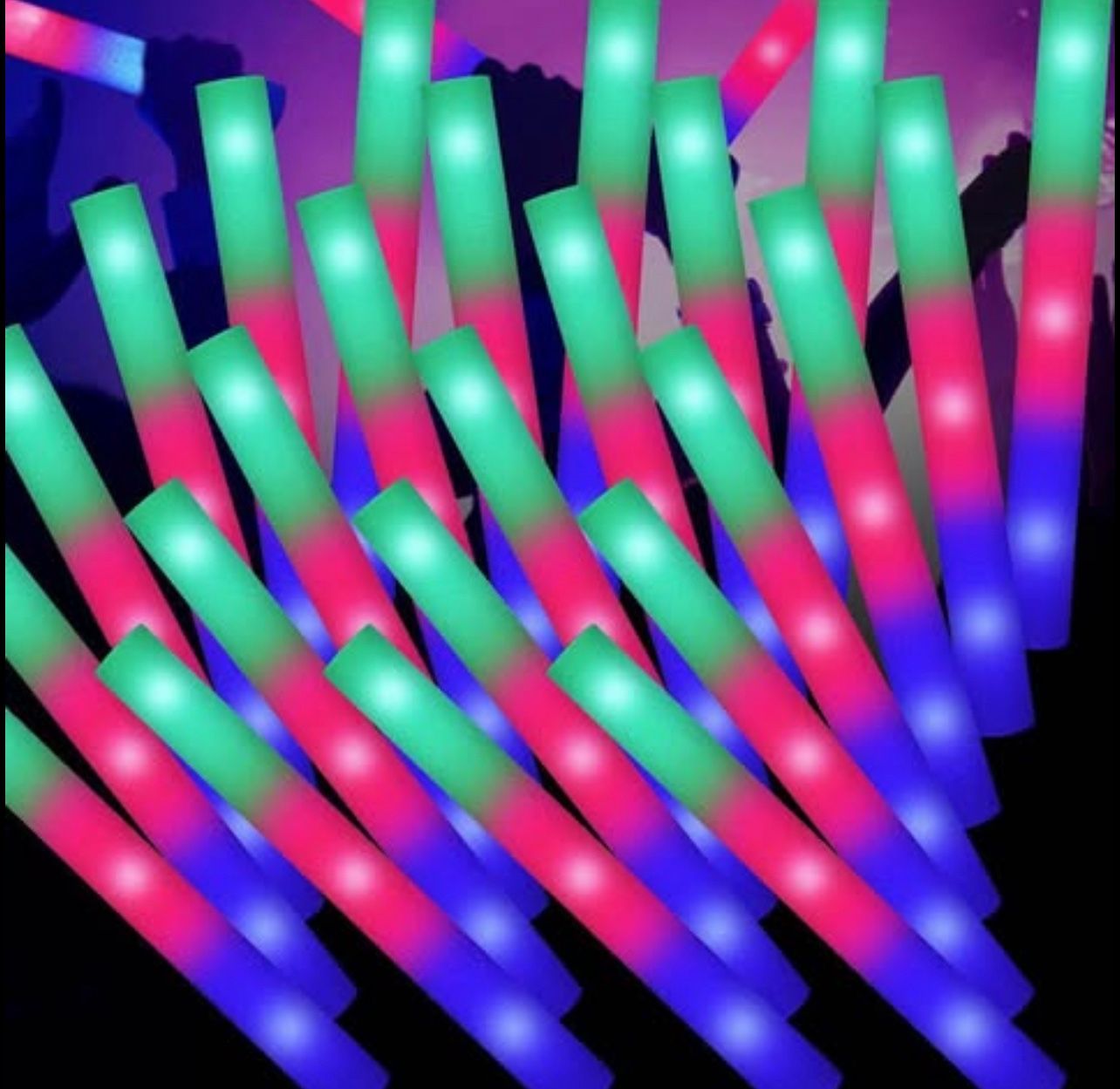 168 Light Up Foam Party Sticks (3 - 56 Piece Boxes)