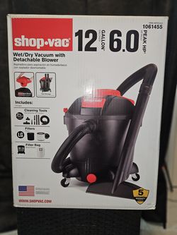 Shop-Vac 12 Gallon 6.0 Peak HP Wet Dry Vacuum w/ Detachable Blower Shop Vac