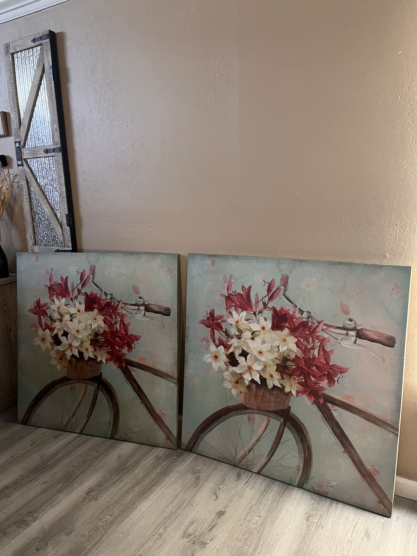 2 Large Flower Paintings