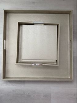 Z gallerie Extra large Gold Tray and placemats