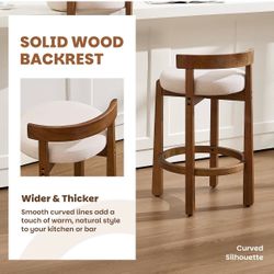 Boho Style kitchen counter bar stool- set of 3