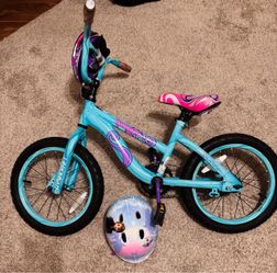 16” kids bike and Frozen Helmet