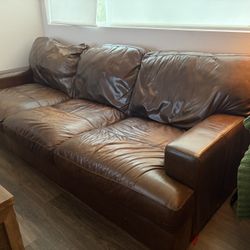 Brown Leather Couch
