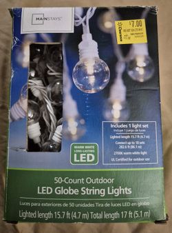 Mainstays 50 Count Led Globe String Lights