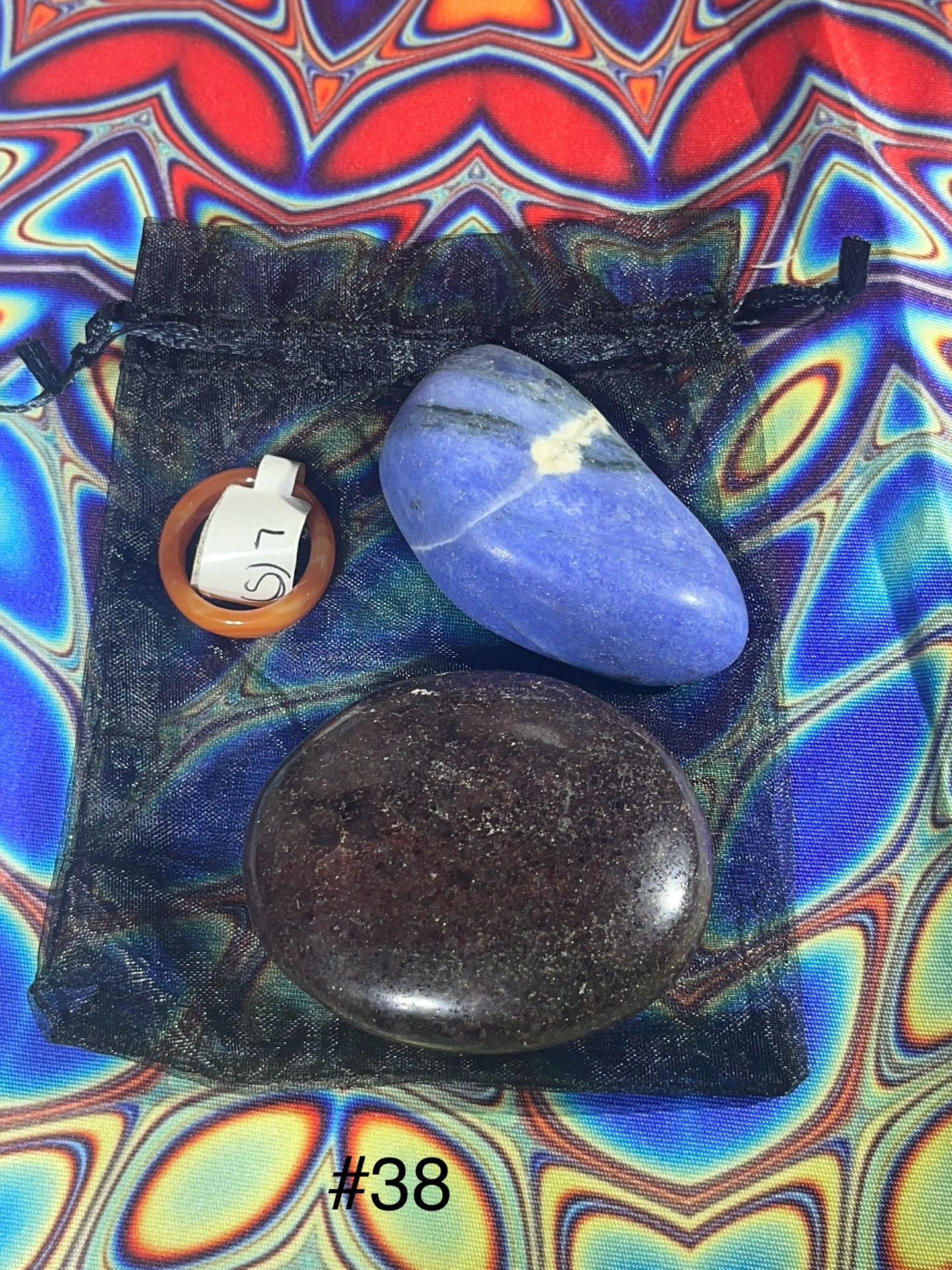 Garnet Palm Stone & Sodalite Crystal Bundle