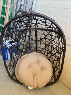 Indoor/Outdoor Hanging Egg Chair with cushions  - Not Used