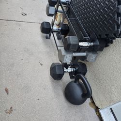 Dumbbells Kettlebell Stand Mats