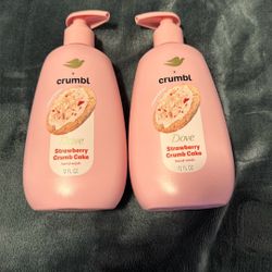 2 - Dove Crumbl Liquid Hand Wash Strawberry Crumb Cake, 12 fl oz