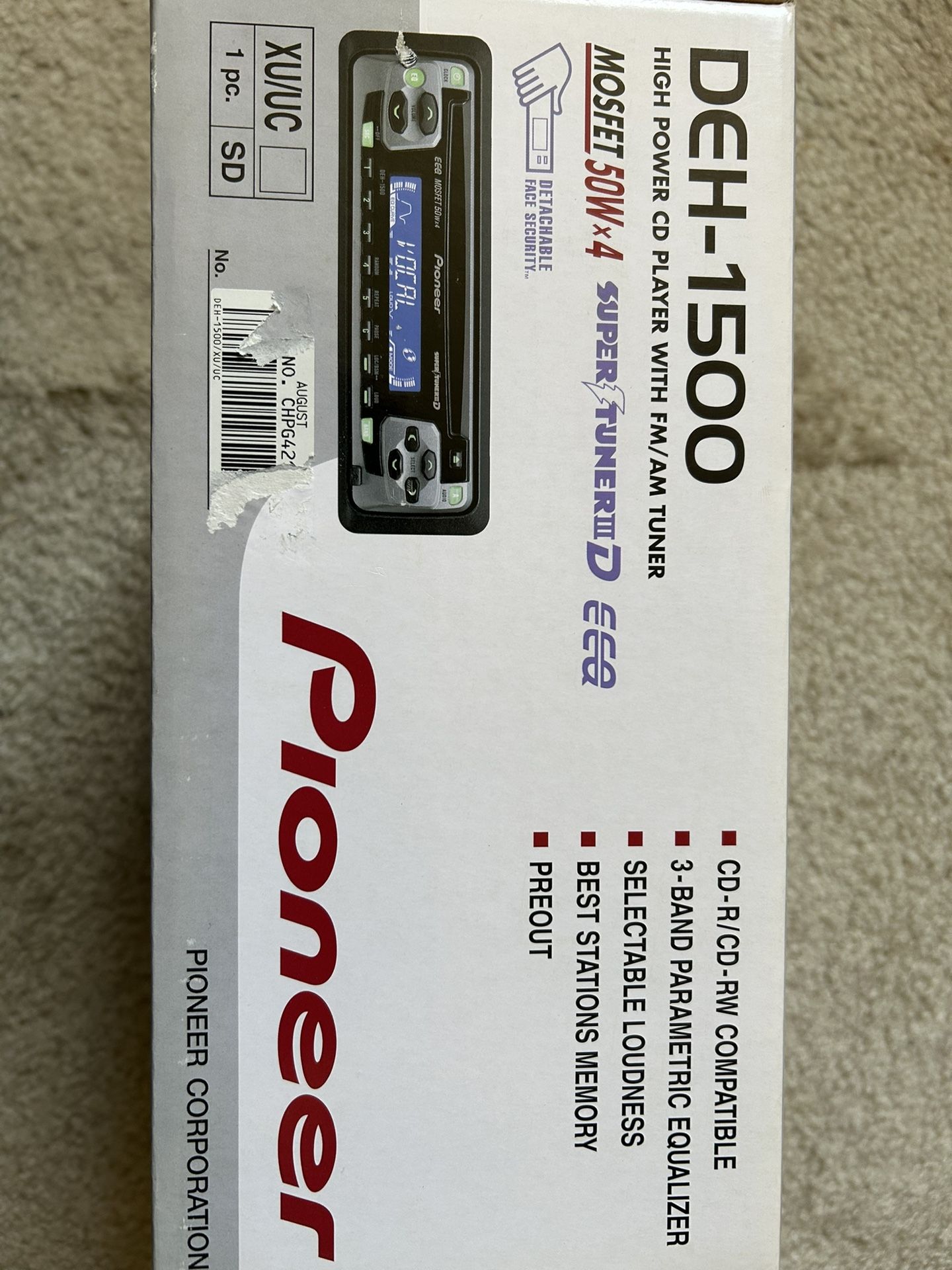 Pioneer DEH-1500 CD Receiver Car Radio