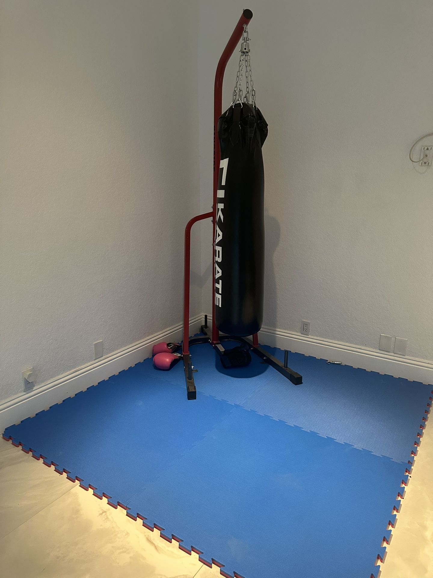 Punching Bag With Stand With Gloves And The MatS