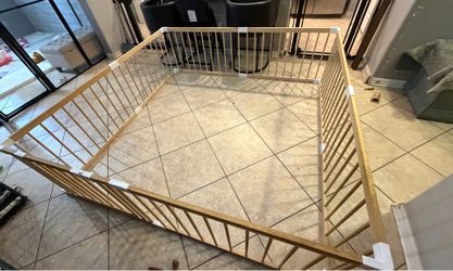 Wooden Baby Playpen and Safety Gate
