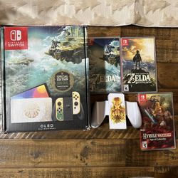 Switch OLED Zelda edition With Games, Accessories 