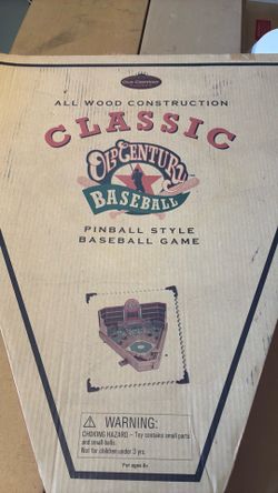 Old Century Wooden Baseball Pinball Style Game