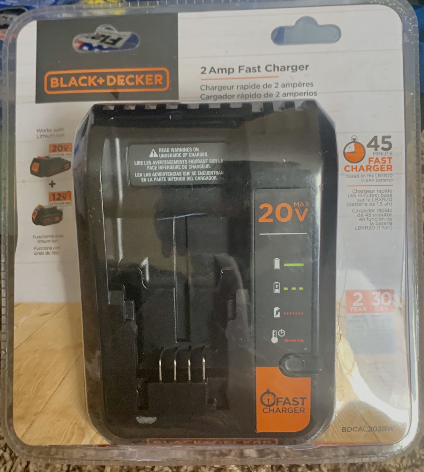 Black and decker 2 amp fast charger