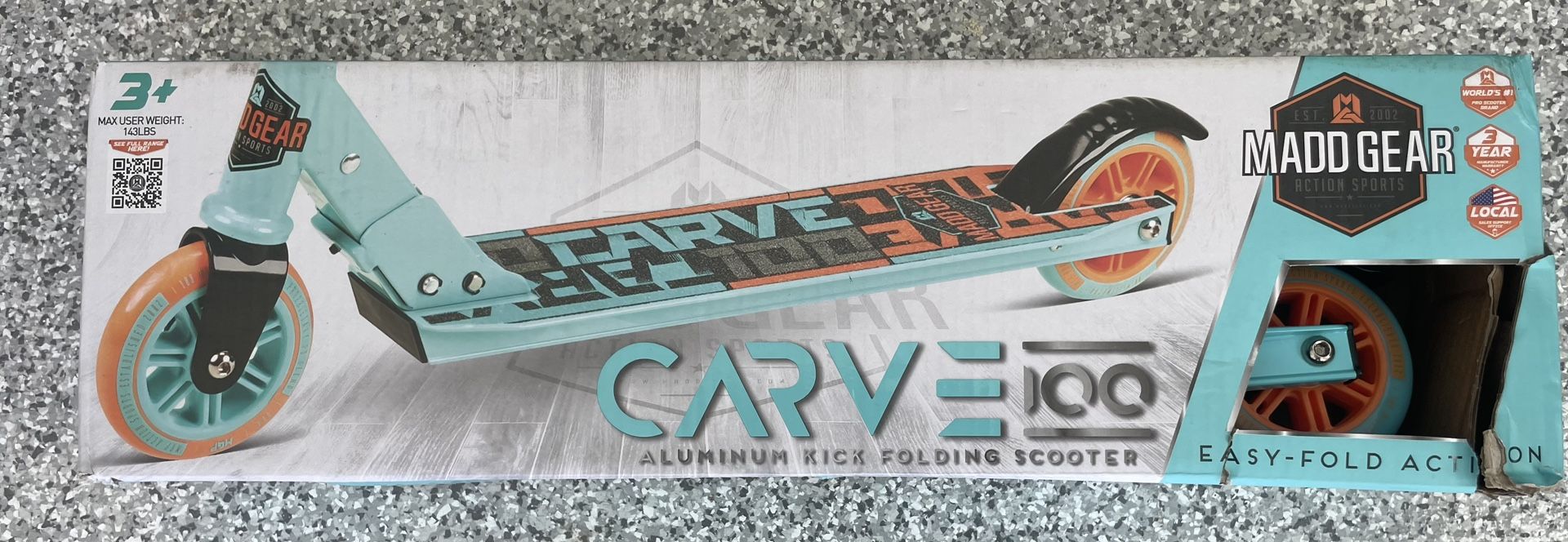 carve 100 aluminum kick folding scooter