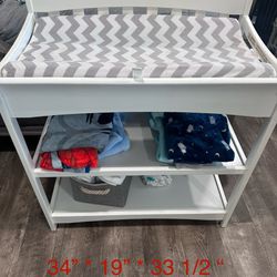 Baby Changing Table White 