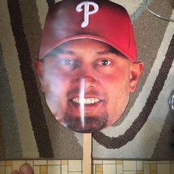 Phillies memorabilia-Face on a stick