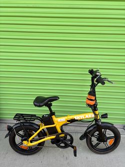 Skylark Folding Electric Bike Yellow