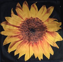 Sunflower Print Throw Pillow Cover