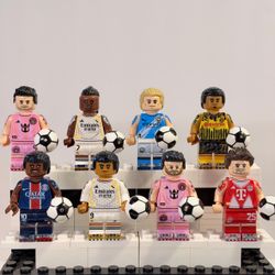 FIFA Soccer Stars Messi Haaland 8 PC Minifigures Lego Compatible