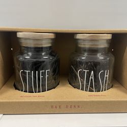 New Rae Dunn Hair “Stuff” And “Stash” Jars 
