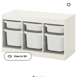 IKEA White Dresser With Bins 