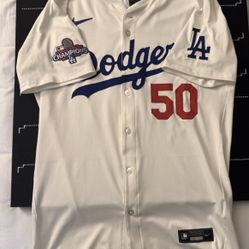 	 Mookie Betts Los Angeles Dodgers Nike 2024 World Series Champions Home Elite Player Jersey - White 