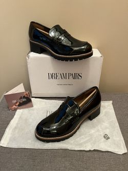 DREAM PAIRS Mocassins Femme Chunky à Enfiler Avec Semelle