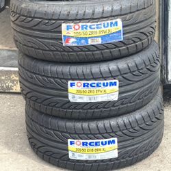 205-50-15 Forceum All Season Tires installed (4) New 50,000 Mile Warranty-We Finance