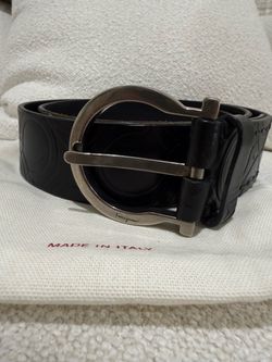 Salvatore Ferragamo Black Leather Gancini Belt – Size 38