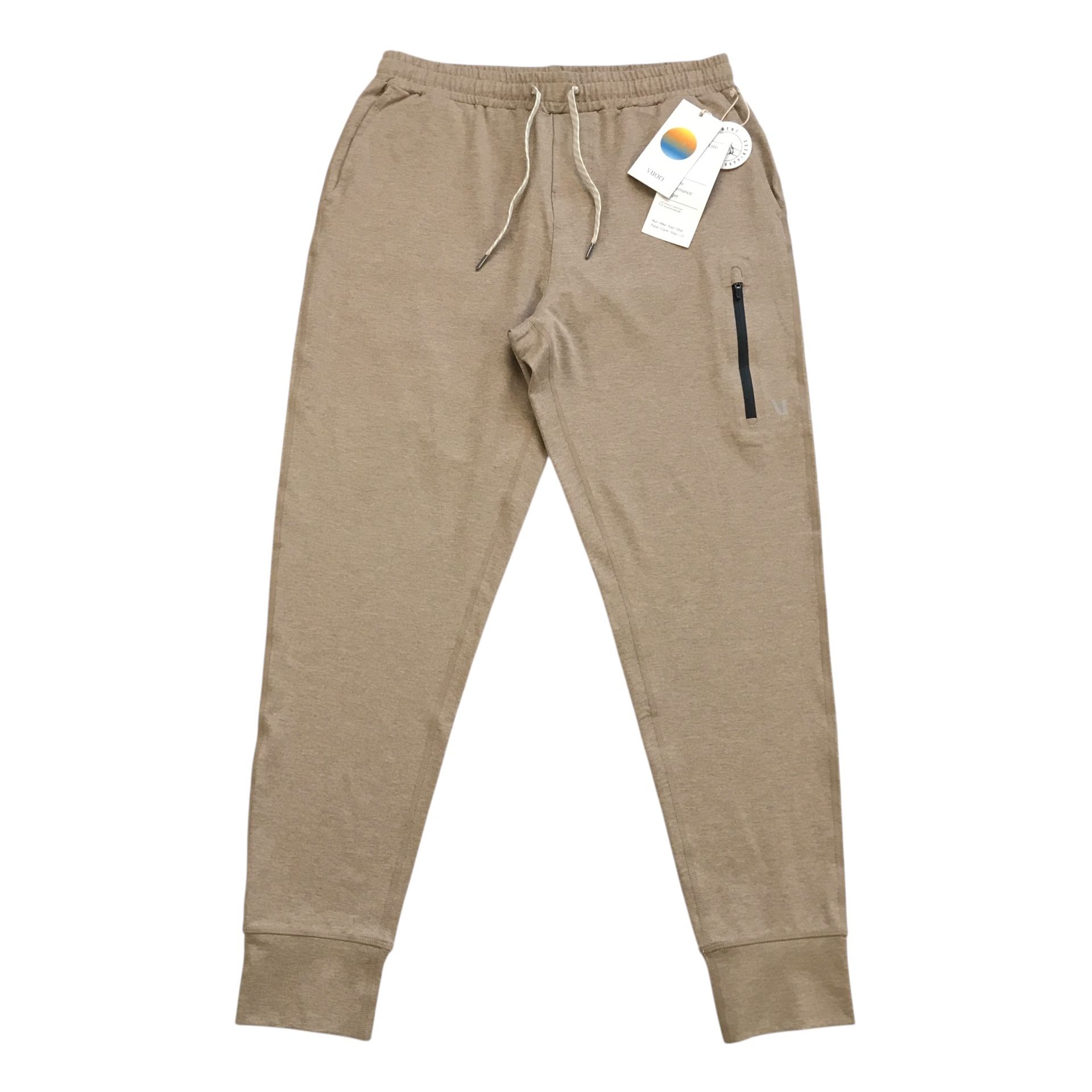 Vuori Sunday Performance Joggers Pants Mens Small S Camel Sweatpants V416 BNWT!