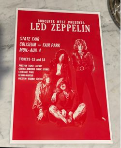 Led Zeppelin concert poster