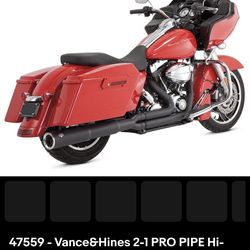 ance&Hines 2-1 PRO PIPE Hi-Output For HD Touring 09-16