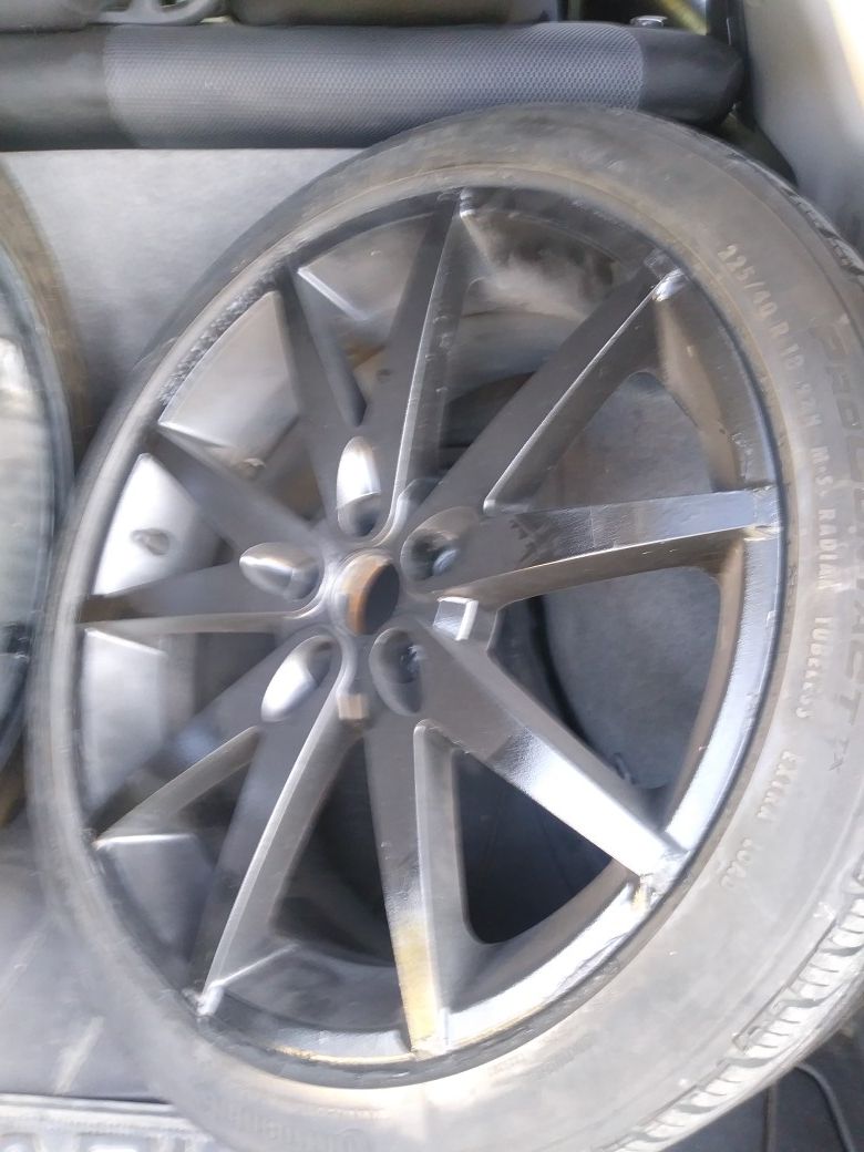 RIMS 18" 5X100 LLANTAS EN BUENAS CONDICIONES PLASTI DIP PAIN