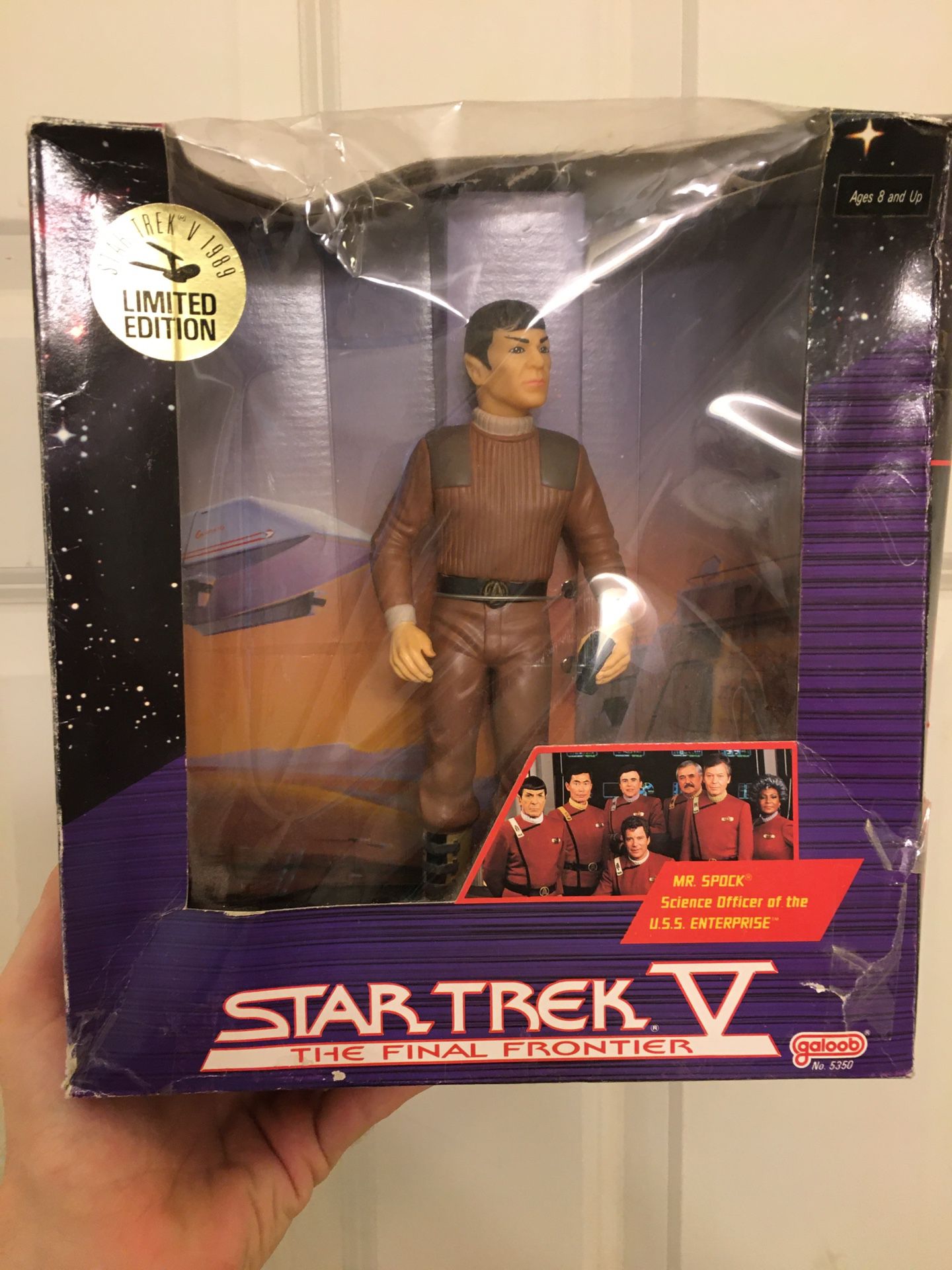 Vintage 1989 Star Trek V The Final Frontier Mr. Spok Action 7.5” Figure