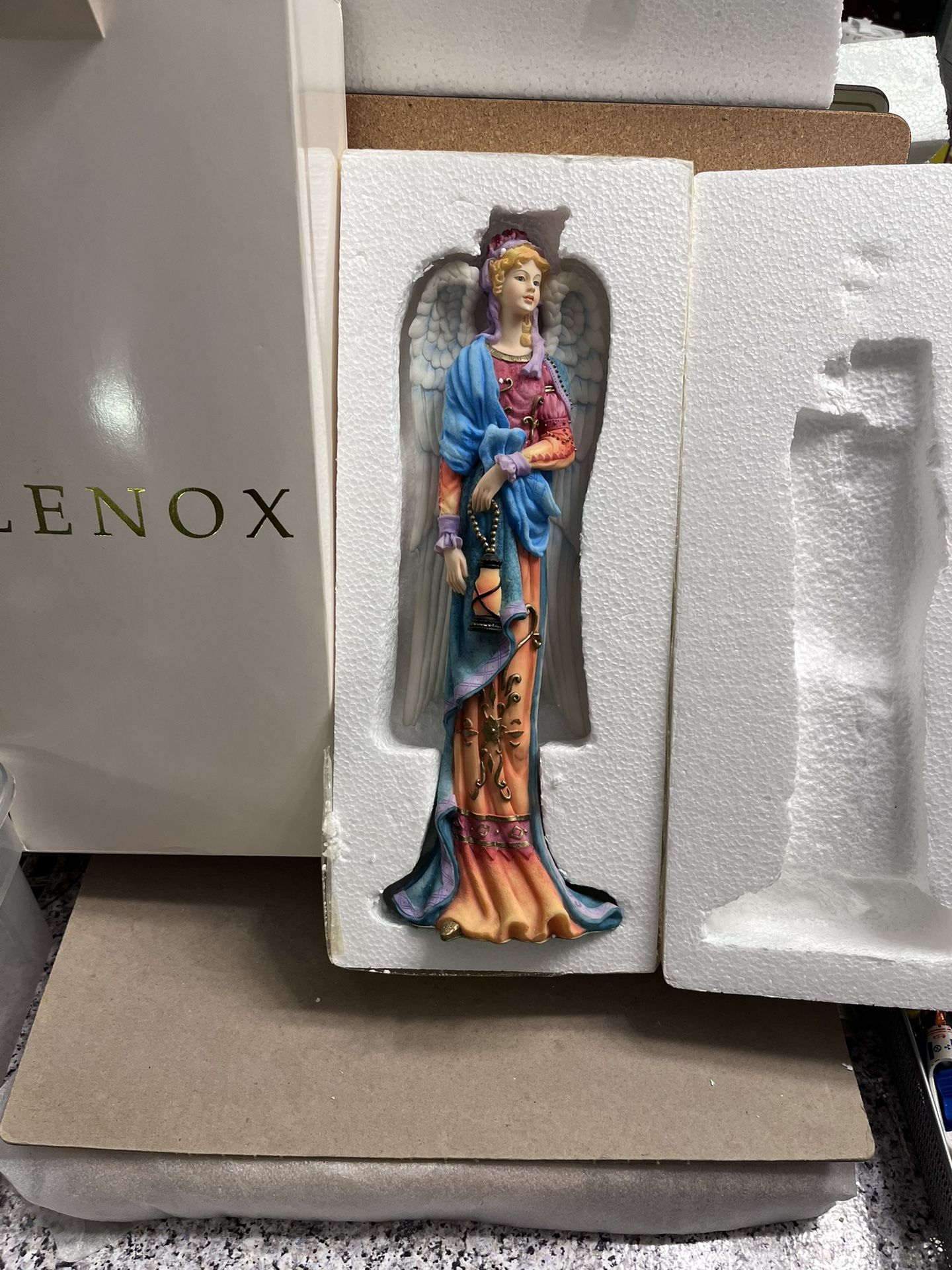 Lenox Angels of Life Collection Angel of Light 11 Tall Figurine COA Original Box Hand Painted