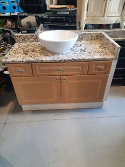 Beautiful Granite Counter/ Cabinet With Bowl Sink