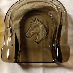 Vintage Avon Collectible Horse Hoof Shaped Glass Dish 