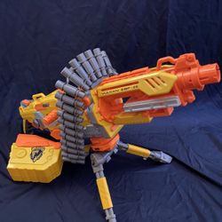 Nerf Vulcan EBF25 Blaster N Strike Gun With Ammo Belt, Ammo Box And Tripod