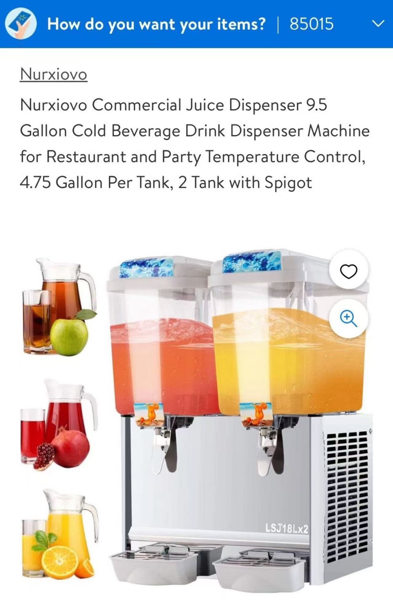 Nurxiovo Nurxiovo Commercial Juice Dispenser Gallon Cold