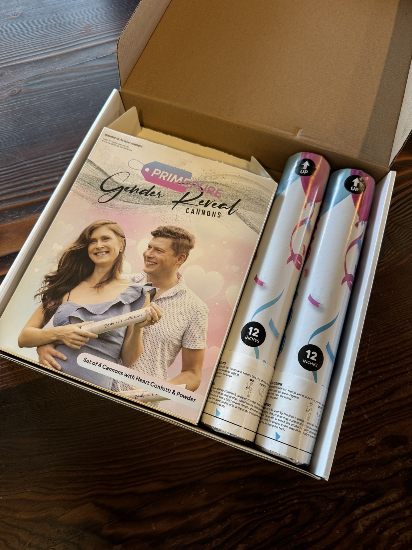 Gender Reveal Cannons (Chalk and Confetti)