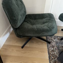 Redline 360 Degree Swivel Accent Chair In Green Corduroy 