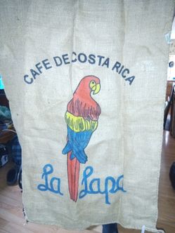 Vintage burlap coffee sack