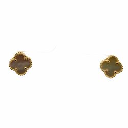 Woman’s Ladies 14k Yellow Gold  White Clover Stud Earrings GP3129632