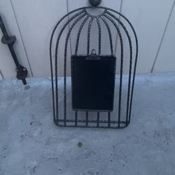 Metal Clip & Chalk Board Cage Decoration