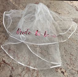 Bride To Be Bachelorette Party Veil