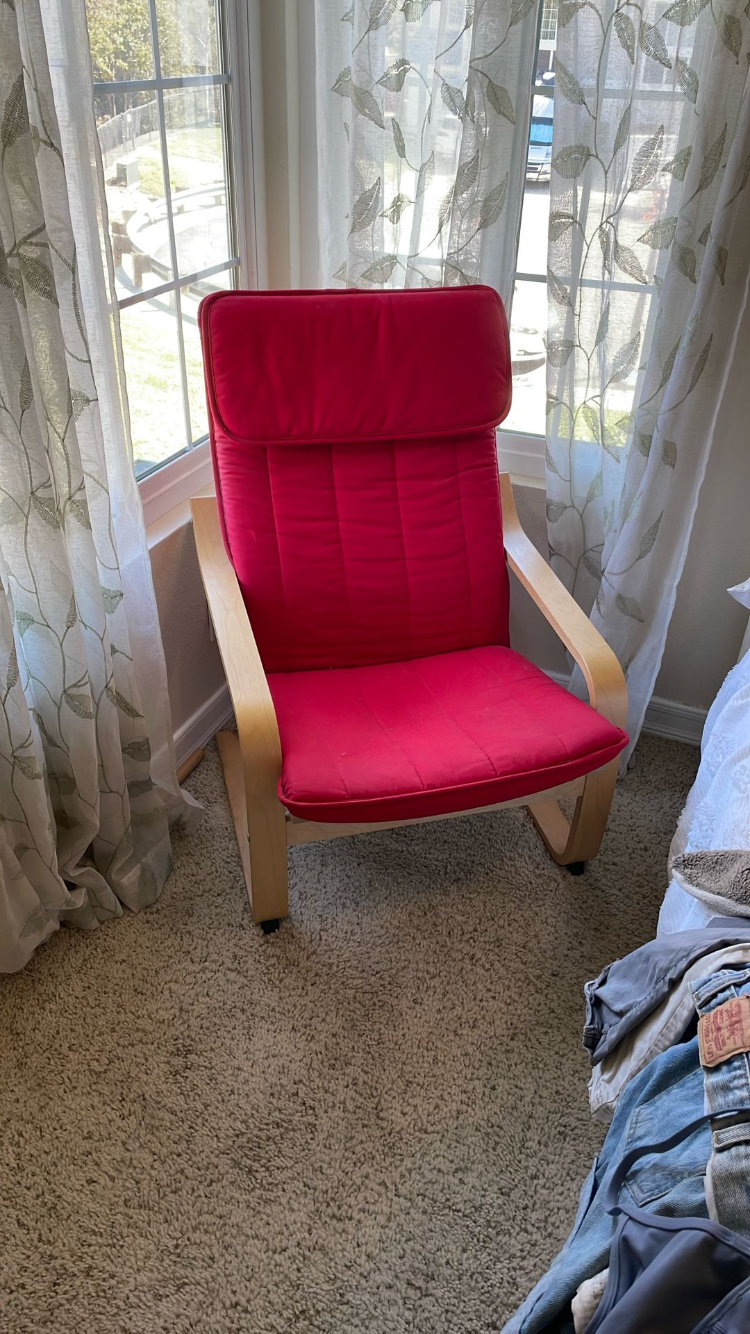 Indoor Red Lounge Chair